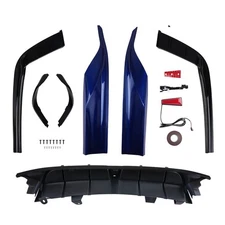 Rear Diffuser Side Corner Apron Spat Trim For Honda Accord 10th 18-22 Blue
