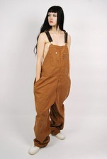 90s Cargo Overalls (3XL) brown pants vintage mens utility big tall Work Ready
