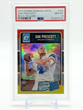 2016 Donruss Optic DAK PRESCOTT #162 Red & Yellow Rated Rookie Card RC PSA 8 🔥