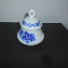 Zuckerdose Deckeldose Blaue Rose Cobalt Blau Schumann Porzellan Porzellandose