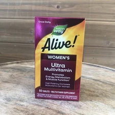 Nature's Way Alive Women's Ultra Multivitamin 60 Ct. Exp 12/25