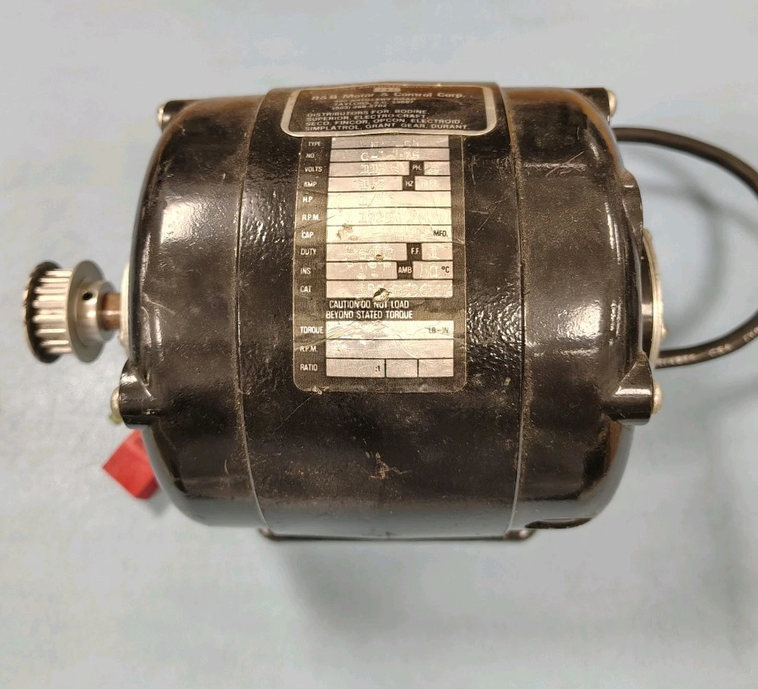 115 V General Purpose Industrial Electric Motors 1/8 HP Rated Load