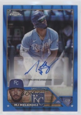 2023 Topps Chrome Update Blue RayWave Refractor 81/150 MJ Melendez Auto 14li