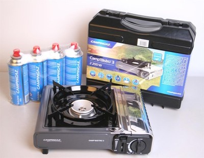 Campingaz Camp Bistro Gaskocher Campingkocher 2.200 Watt Piezo 4x CP250 Set