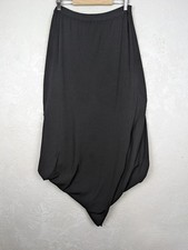 Gonna lunga in viscosa nera asimmetrica da donna Ischiko Oska Avantgarde...