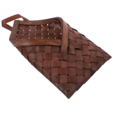 Wall Storage Hanging Basket Farmhouse Baskets Tobacco Decor Woven Wooden