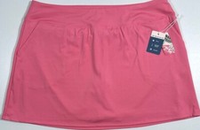 New Tommy Bahama Golf Tennis Skort Skirt L XL Blush Pink Solid Side Pockets O1