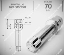 Tuner Key Alloy Wheel Bolt Nut Removal. 10 Point Star Drive Tool. VW Polo