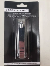 Sassy + Chic Toenail Clippers - Stainless Steel -Sealed - Brand New