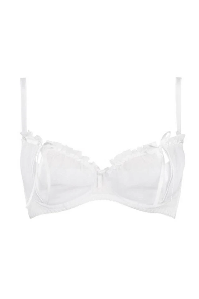 Designer Axami Neige Peek-a-boo Shelf Bra Demi - Image 4 of 4
