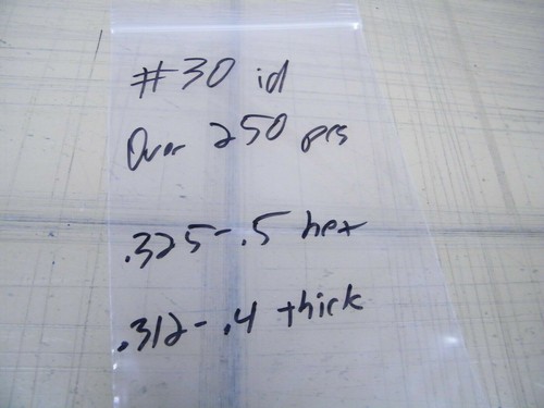 250 pz BOCCOLE GUIDA TRAPANO #30 ID ESAGONALE UTENSILI FORO MASCHERA FG FLANGIA SCANALATURA - Foto 5 di 5