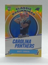 Matt Corral 2022 Classics Gold Classic Beginnings RC /99 Carolina Panthers