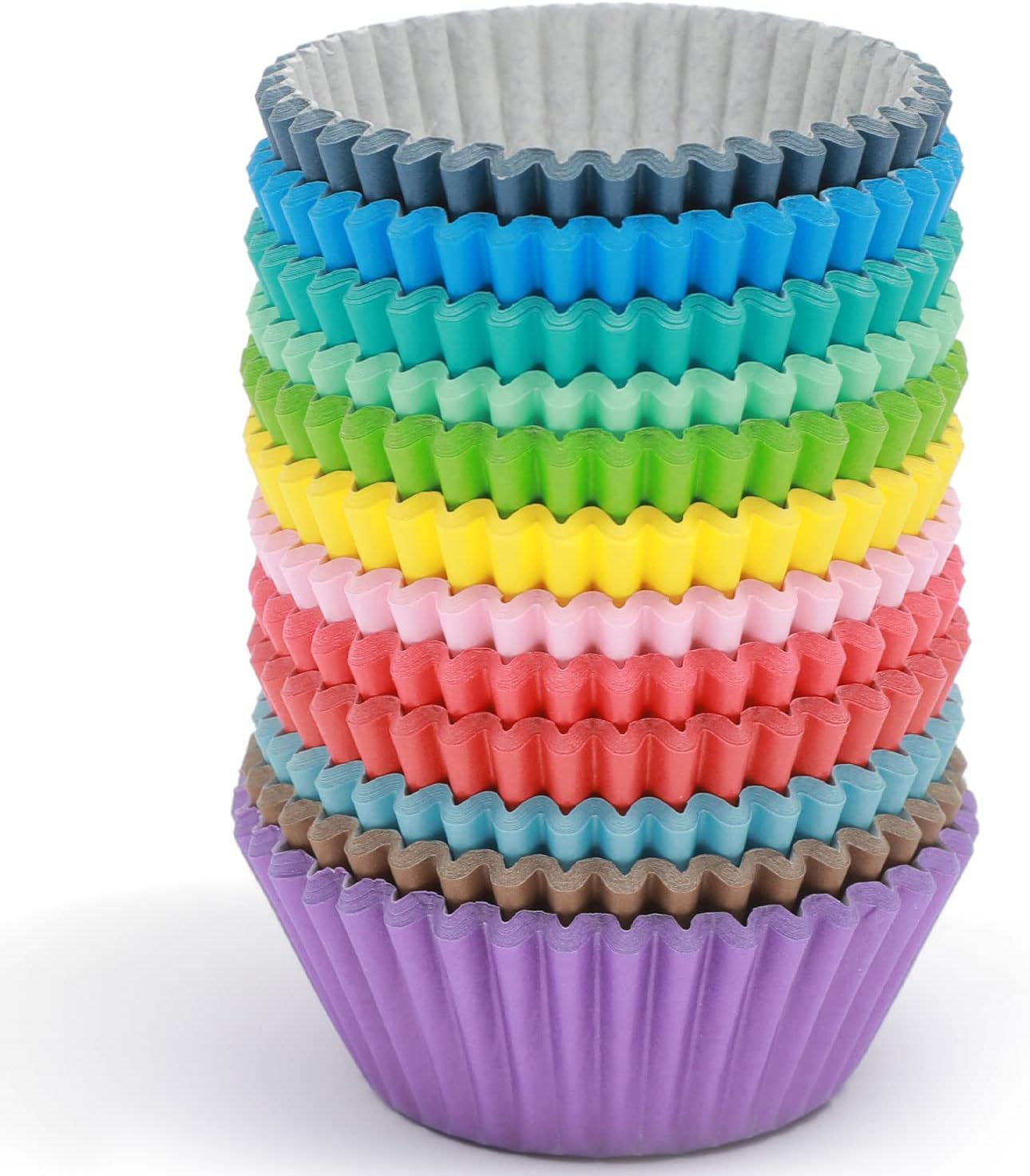 Colorful 300-Count Food Grade Muffin Cupcake Liners in 12 Solid Colors-image