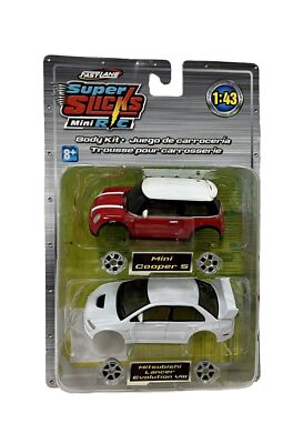 Fast Lane Super Slicks Mini R/C Mini Cooper S & Mitsubishi Lancer Evolution NEW
