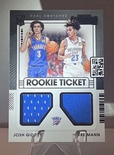 🔥JOSH GIDDY  TRE MANN  2022 PANINI CONTENDERS DUAL SWATCHES ROOKIE TICKET OKC🔥