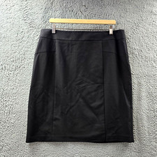 Jacqui E Womens Pencil Skirt Size 18 Black Lined Knee Length