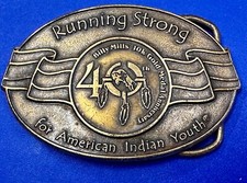 Running Strong for American Indian Youth Billy Mills Gold Medalist Belt Buckle