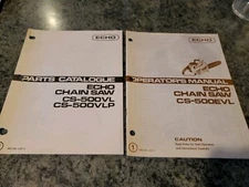 Echo Chain Saw CS500EVL Parts & Operators Manual Chainsaw 1980s 