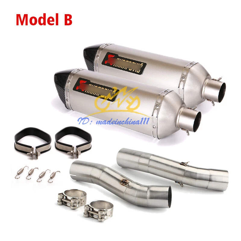For Yamaha YZF R1 2004 2005 2006 Exhaust Muffler Silencers Slip On Mid Link Pipe — 第 3/4 张图片