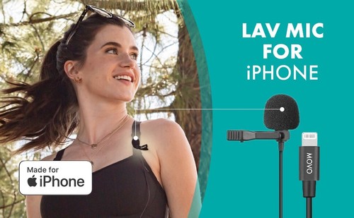 Movo iLav Digital Lightning Lavalier microfono a clip per iPhone, iPad, telefono - Foto 11 di 15
