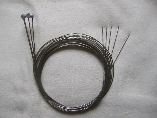 5 x SHIMANO INNER BRAKE CABLE MTB FLAT BAR LEVER 1.6mm DIAMETER 2050mm LONG NEW