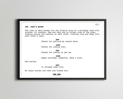 Sixteen Candles Screenplay POSTER! (up to 24'' x 36'') - Film - Script - Writing