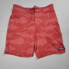 Vineyard Vines Grand Slam Striped Board Shorts Men's Size 30 red/pink Unlined