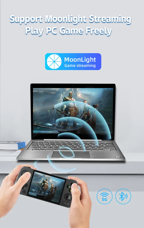 ANBERNIC RG405M Handheld Game Console 4'' IPS Touch Screen Android12 3000+ Games - Image 4 of 4