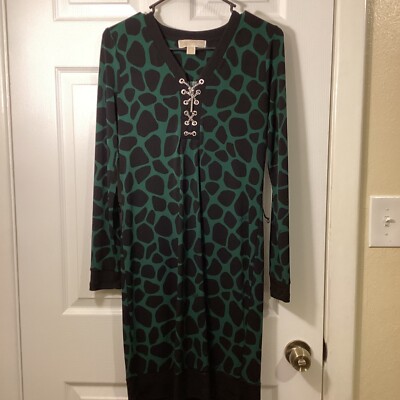 Women's MICHAEL KORS Black GREEN giraffe Animal Print Dress XS NWOT | eBay Women's MICHAEL KORS Black GREEN giraffe Animal Print Dress XS NWOT | eBay