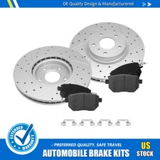 Rotores de freno de disco perforados delanteros + pastillas para Nissan Máxima Murano Altima 2004-2008