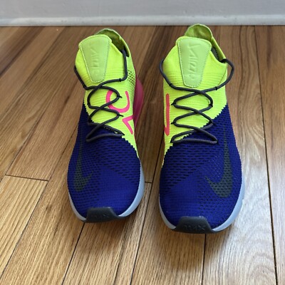 Nike Air Max 270 Flyknit Running Shoes Men 9.5 Regency Purple Volt Pink Sneakers Size 13 - Nike Air Max 270 Flyknit Multi-Color for sale  main image 3