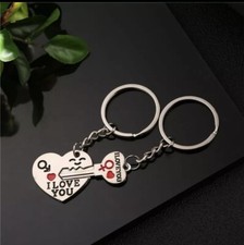 Keychain Set For Couple Or Loved One, Key And Heart Valentine Gift