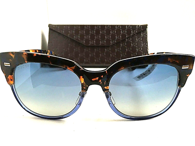 New GUCCI Oversized Tortoise Blue 54mm Women's Sunglasses | eBay