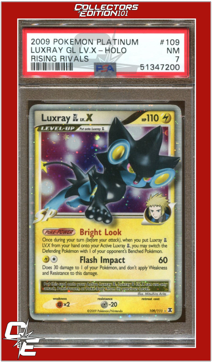Rising Rivals 109 Luxray GL LV.X Holo PSA 7 | eBay Rising Rivals 109 Luxray GL LV.X Holo PSA 7 | eBay