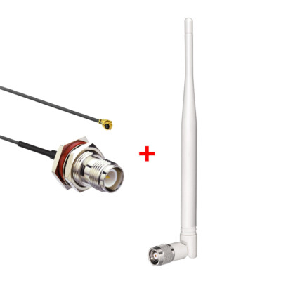 2.4GHz 5dBi Omni WIFI Antenna RP-TNC Male for Wireless Router &RP TNC U.FL Cable