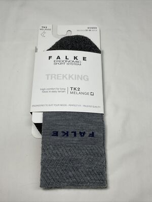 Falke Trekking Socks TK2 Mid Women s 35-36 (US 5 6) Merino Wool Blend Germany