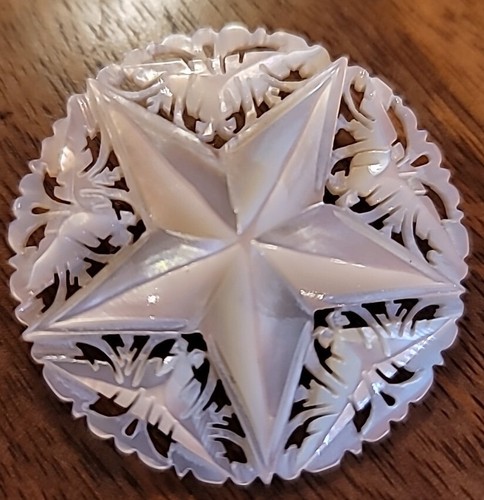 Five Point Star MOTHER OF PEARL Bethlehem Brooch