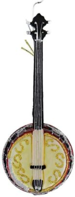 Kurt Adler Noble Gems Funkelnde Kristall Banjo Ornament 5 5/8 Zoll