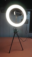 LED Dimmable USB Table Top Ring Light 8" with Tripod Stand & Phone Holder