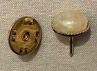 FLUORITE CABOCHON TIE TACK OR PIN  - Gold-toned Setting — photo 5