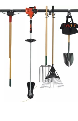 Rubbermaid FastTrack Garage Storage System Tool Hanging Kit, Wall Mount Black 