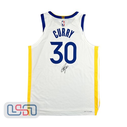 Stephen Curry Warriors Signed Nike White Authentic Jersey USA SM JSA