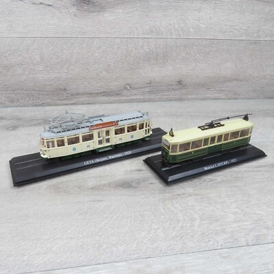 ATLAS 7519027 etc. - 1:87 - VELP - 2x Straßenbahn Standmodell 73, 8 - #AQ8139
