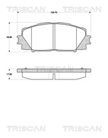 Bremsbelagsatz Scheibenbremse Triscan 8110 13071 FüR Toyota Yaris Vios KSP130_