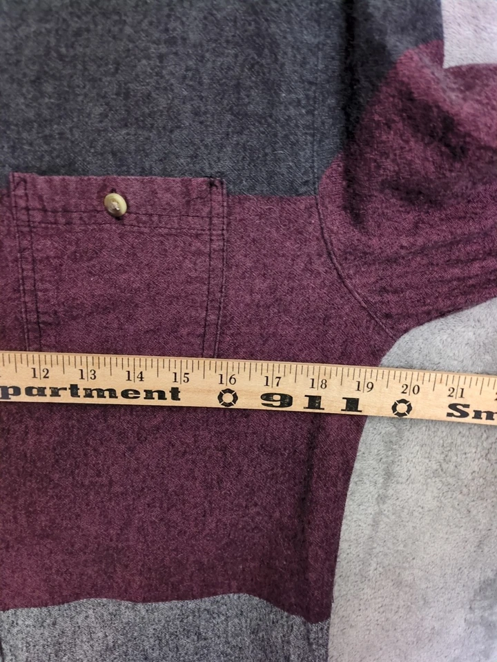 Carbon Button Down Shirt Mens Medium Long Sleeve Colorblock - Image 3 of 4