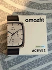 Brand New Amazfit Active 2 Premium Version Square Smartwatch - Black Leather