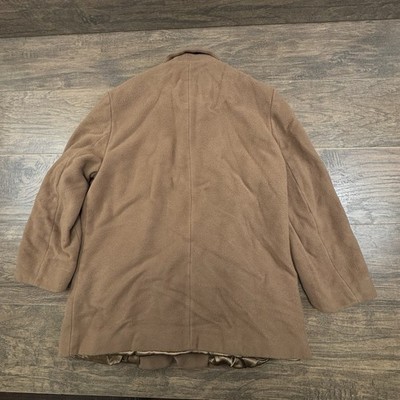 Brooks Brothers Pea Coat Mens Medium Camel Wool/Cashmere Blend