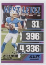 2021 Score Next Level Stats Purple Justin Herbert #NL10 ll2