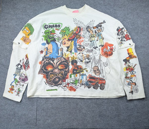 Greedy Unit x Condone Graphic Shirt Men XL All Over Print Streetwear Y2K Thermal
