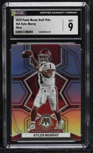2023 Panini Mosaic Draft Picks Silver Prizm Kyler Murray #64 CGC 9 Mint